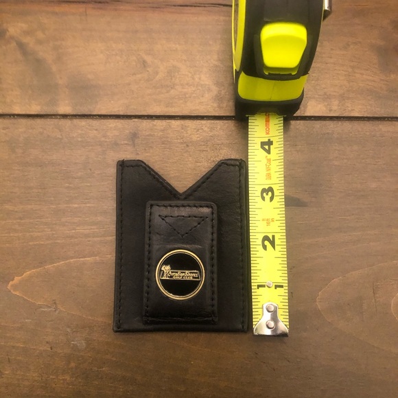 Black Leather Money Clip - Picture 8 of 9